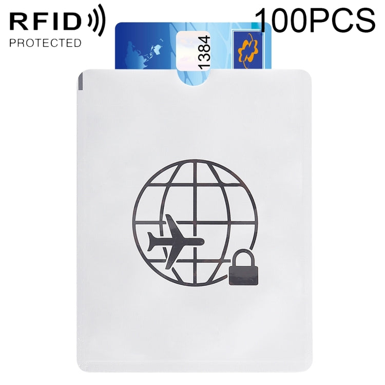 100pcs Aluminum Foil Anti Theft RFID Blocking Sleeve Passport Passbook Protector, Size: 13.5*10.5cm - Antimagnetic RFID Package by PMC Jewellery | Online Shopping South Africa | PMC Jewellery | Buy Now Pay Later Mobicred