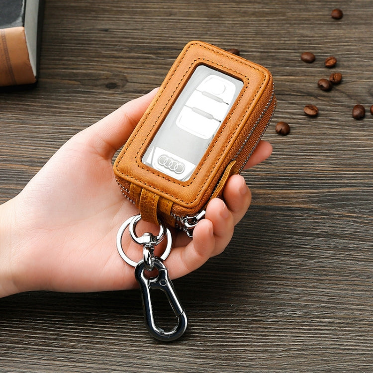 TP-9009 Double-deck Multi-function Car Key Bag(Brown) - Car Key Cases by PMC TechLife | Online Shopping South Africa | PMC TechLife | Buy Now Pay Later Mobicred