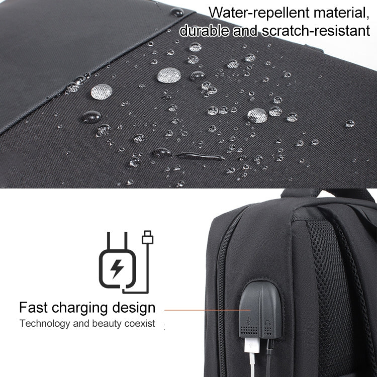 cxs-611 Multifunctional Oxford Laptop Bag Backpack(Dark Gray) - Backpack by PMC TechLife | Online Shopping South Africa | PMC TechLife | Buy Now Pay Later Mobicred