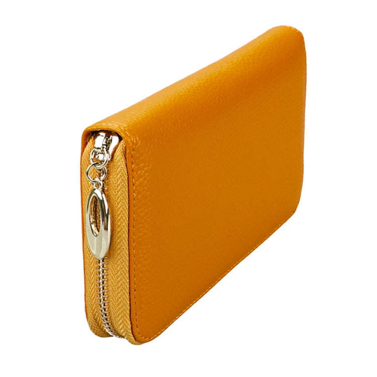 906 Antimagnetic RFID Litchi Texture Women Large Capacity Hand Wallet Purse Phone Bag with Card Slots(Yellow) - Antimagnetic RFID Package by PMC Jewellery | Online Shopping South Africa | PMC Jewellery | Buy Now Pay Later Mobicred