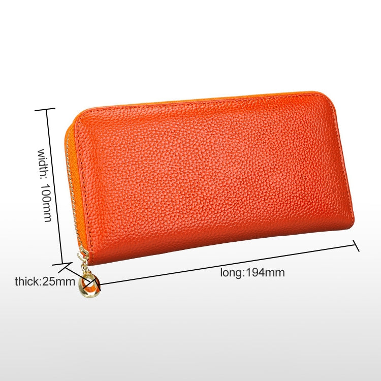 906 Antimagnetic RFID Litchi Texture Women Large Capacity Hand Wallet Purse Phone Bag with Card Slots(Yellow) - Antimagnetic RFID Package by PMC Jewellery | Online Shopping South Africa | PMC Jewellery | Buy Now Pay Later Mobicred