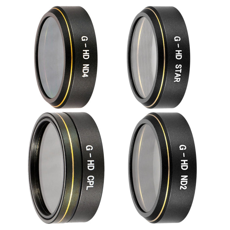 4 in 1 HD Drone Star Effect + ND2 + ND4 + CPL Lens Filter Kits for DJI Phantom 4 Pro - Phantom Lens Filter by PMC Jewellery | Online Shopping South Africa | PMC Jewellery | Buy Now Pay Later Mobicred