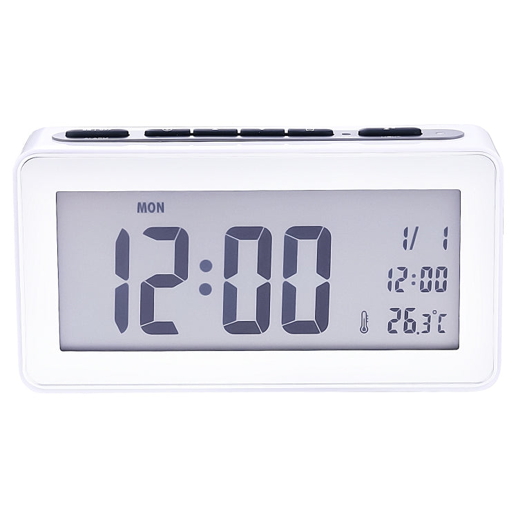 AQ139N LED Display Desktop Alarm Clock (White) - Alarm Clocks by PMc TechLife | Online Shopping South Africa | PMc TechLife | Buy Now Pay Later Mobicred