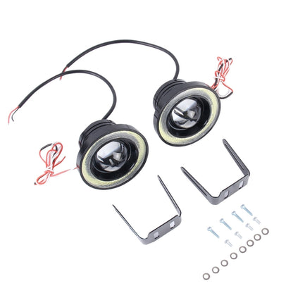 3.5 inch DC 12V 10W 900LM 7000K Car Angel Eyes Fog Lamp Foglight(White Light + White Light) - Fog / Driving Lights by PMC Jewellery | Online Shopping South Africa | PMC Jewellery | Buy Now Pay Later Mobicred