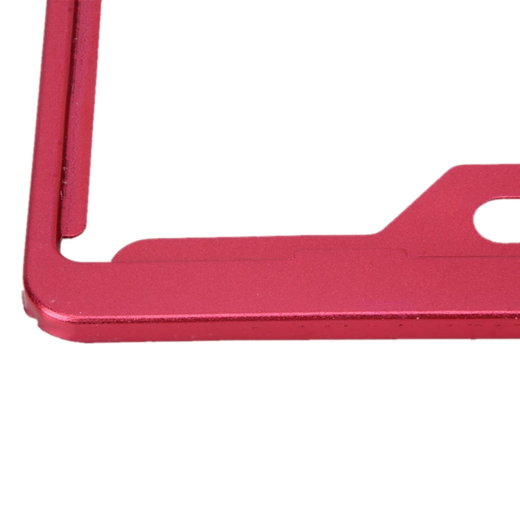 2 PCS Car License Plate Frames Car Styling License Plate Frame Aluminum Alloy Universal License Plate Holder Car Accessories(Red) - License Plate Covers & Frames by PMC Jewellery | Online Shopping South Africa | PMC Jewellery | Buy Now Pay Later Mobicred