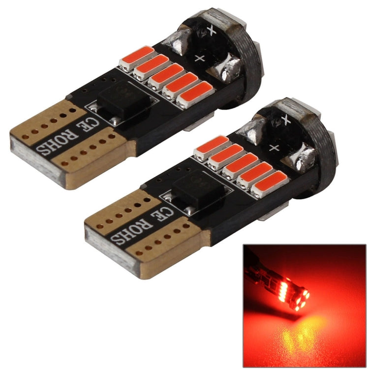 2 PCS DC 12V 2W 240LM 5500K T10-4014-15SMD Car Width Lamp Clearance Light Parking Lights（Red Light） - Clearance Lights by PMC Jewellery | Online Shopping South Africa | PMC Jewellery | Buy Now Pay Later Mobicred