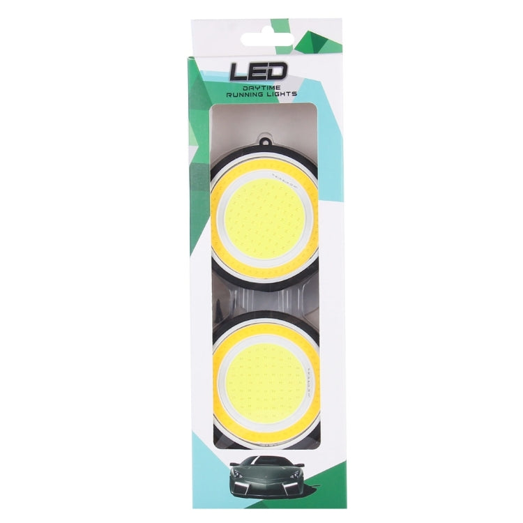 2 PCS DC 12V 10W 6000K Circular Car DRL Daytime Running Lights Lamp(White Light + Yellow Light) - Running Lights by PMC Jewellery | Online Shopping South Africa | PMC Jewellery | Buy Now Pay Later Mobicred