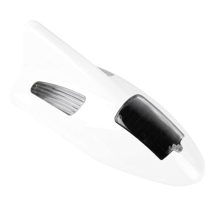 Solar Colorful Light Anti Collision Shark Fin Car Taillight LED Flash Warning Light Caution Light(White) - Warning Lights by PMC Jewellery | Online Shopping South Africa | PMC Jewellery | Buy Now Pay Later Mobicred