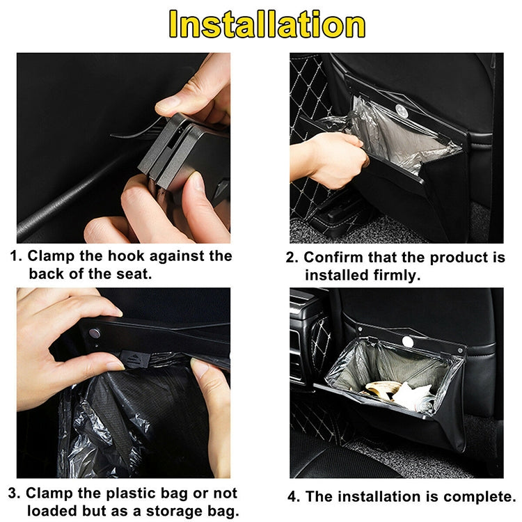 Car Multifunctional LED Design Hanging Folding Garbage Bin Storage Box (Black) - Stowing Tidying by PMC TechLife | Online Shopping South Africa | PMC TechLife | Buy Now Pay Later Mobicred