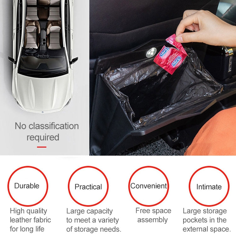 Car Multifunctional LED Design Hanging Folding Garbage Bin Storage Box (Red) - Stowing Tidying by PMC TechLife | Online Shopping South Africa | PMC TechLife | Buy Now Pay Later Mobicred