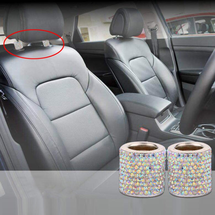 4 PCS Car Crystal Head Pillow Modified Decoration (Peacock Blue) - Seat Accessories by PMC TechLife | Online Shopping South Africa | PMC TechLife | Buy Now Pay Later Mobicred