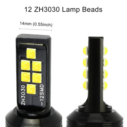 2 PCS H11 DC9-16V / 3.5W / 6000K / 320LM Car Auto Fog Light 12LEDs SMD-ZH3030 Lamps, with Constant Current (White Light) - Fog / Driving Lights by PMC Jewellery | Online Shopping South Africa | PMC Jewellery | Buy Now Pay Later Mobicred