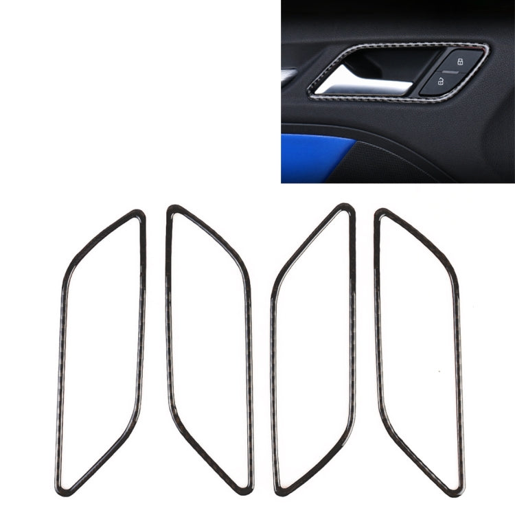 4 PCS Car Carbon Fiber Inner Armrest Decorative Frame for Audi A3 2014-2018 - Car Interior Mouldings by PMC Jewellery | Online Shopping South Africa | PMC Jewellery | Buy Now Pay Later Mobicred