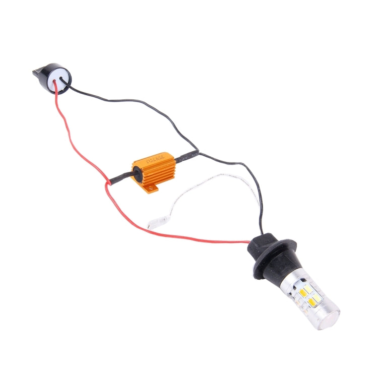 2 PCS T20/7440 10W 1000LM 6000K White + Yellow Light DRL&Turn Light with 20 SMD-5730-LED Lamps，DC 12-24V - Arrow Turn Lights by PMC Jewellery | Online Shopping South Africa | PMC Jewellery | Buy Now Pay Later Mobicred