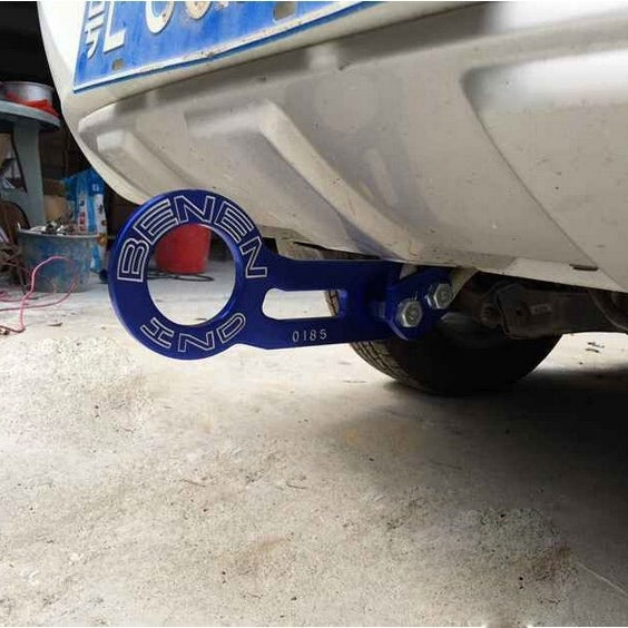 Benen Aluminum Alloy Rear Tow Towing Hook Trailer Ring for Universal Car Auto with Two Screw Holes(Blue) - Towing Bars by PMC Jewellery | Online Shopping South Africa | PMC Jewellery | Buy Now Pay Later Mobicred