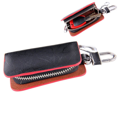 Universal Leather Roots Texture Waist Hanging Zipper Wallets Key Holder Bag (No Include Key)(Red) - Car Key Cases by PMC Jewellery | Online Shopping South Africa | PMC Jewellery | Buy Now Pay Later Mobicred