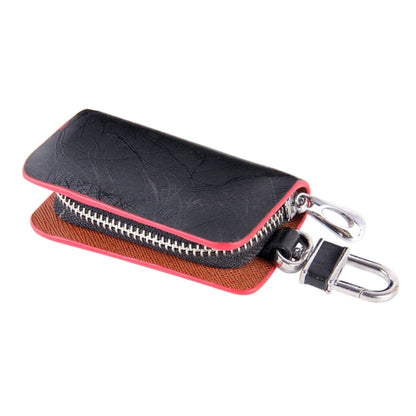 Universal Leather Roots Texture Waist Hanging Zipper Wallets Key Holder Bag (No Include Key)(Red) - Car Key Cases by PMC Jewellery | Online Shopping South Africa | PMC Jewellery | Buy Now Pay Later Mobicred