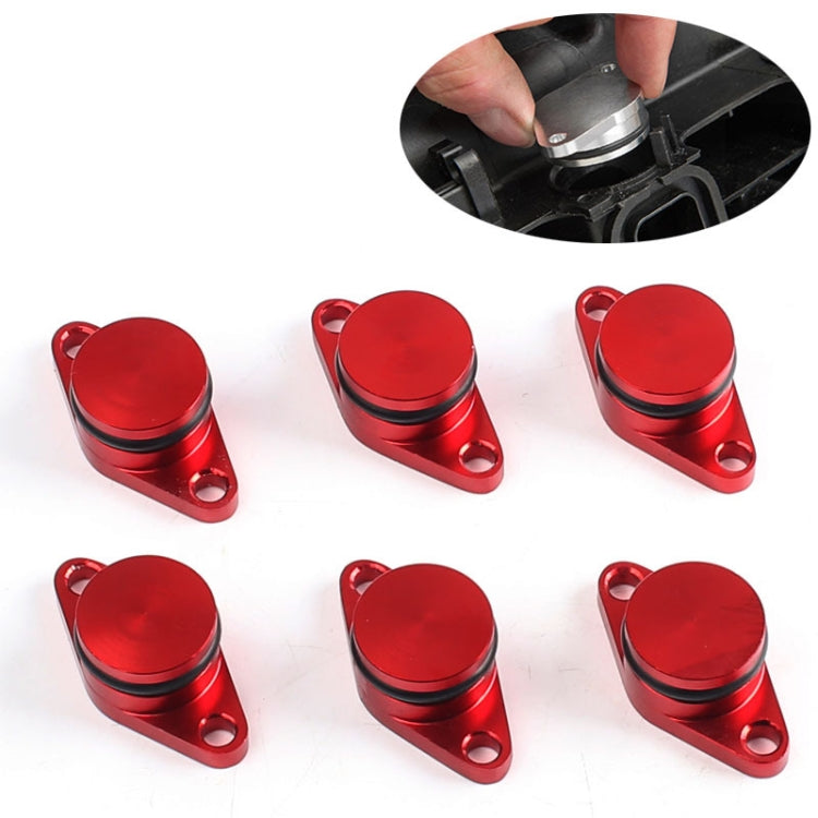 6 PCS 22mm Swirl Flap Flaps Delete Removal Blanks Plugs for BMW M57 (6-cylinder)(Red) - Engine Fittings by PMC Jewellery | Online Shopping South Africa | PMC Jewellery