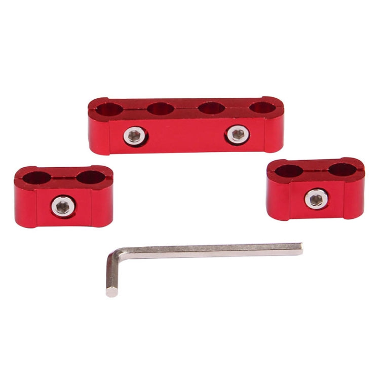 3 PCS Aluminum Engine Spark Plug Wire Separator Divider Organizer Clamp Kit (Red) - Booster Cable & Clip by PMC Jewellery | Online Shopping South Africa | PMC Jewellery | Buy Now Pay Later Mobicred