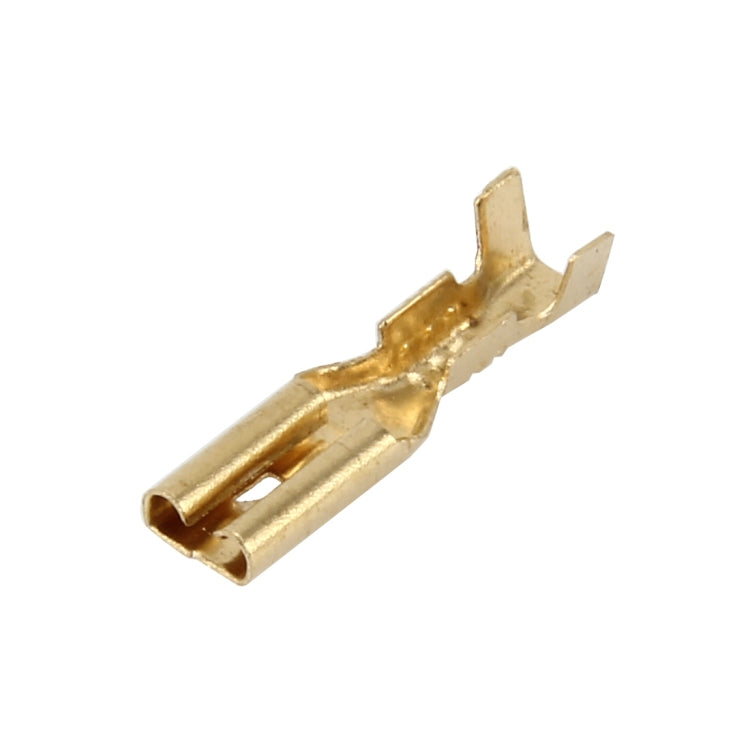 100 PCS 2.8mm Speaker Cable Spade Plug Connector Gold Plated Copper Speaker Cable Terminal - Booster Cable & Clip by PMC Jewellery | Online Shopping South Africa | PMC Jewellery