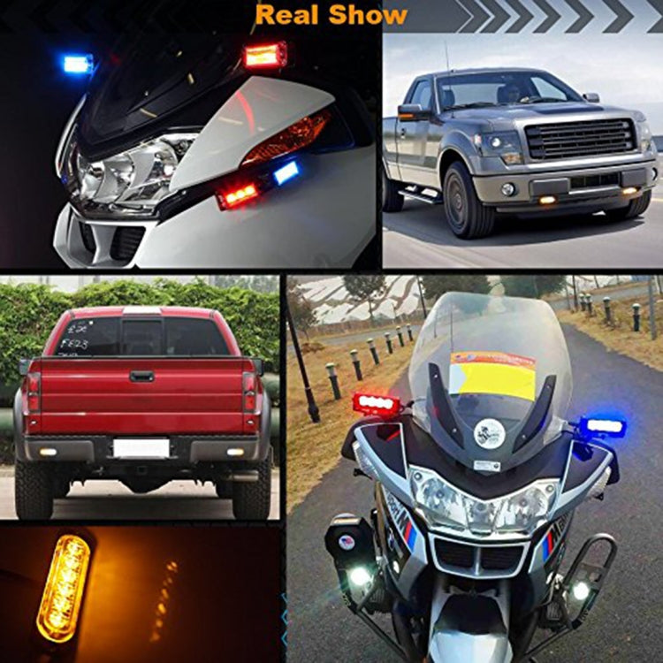 DC 12V-24V 2W 6LEDs SMD-2835 Lamps 17 Flash Patterns 3 Lines Car Flash Lamp Waterproof Car Truck Emergency Strobe Flash Warning Light, Cable Length: 90cm - Warning Lights by PMC Jewellery | Online Shopping South Africa | PMC Jewellery | Buy Now Pay Later Mobicred