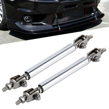 2 PCS Car Modification Large Surrounded By The Rod Telescopic Lever Front and Rear Bars Fixed Front Lip Back Shovel Adjustable Small Rod, Length: 7.5cm(Silver) - Trunk & Bumper Accessories by PMC Jewellery | Online Shopping South Africa | PMC Jewellery