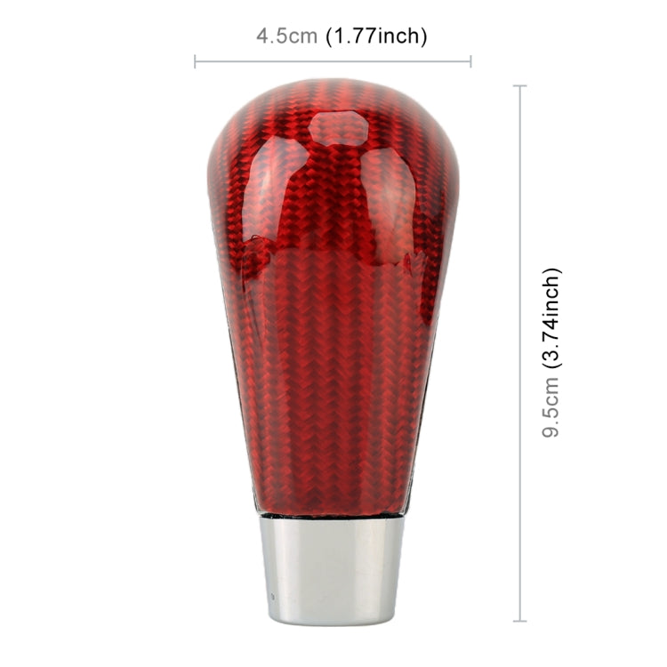 Universal Carbon Fiber Texture Leather Hole Pattern Car Gear Shift Knob Modified Shifter Lever Knob - Shift Knob by PMC Jewellery | Online Shopping South Africa | PMC Jewellery | Buy Now Pay Later Mobicred