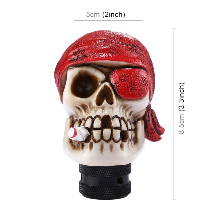 Pirate Skull Shaped Universal Vehicle Car Shifter Cover Manual Automatic Gear Shift Knob (Red) - Shift Knob by PMC Jewellery | Online Shopping South Africa | PMC Jewellery | Buy Now Pay Later Mobicred