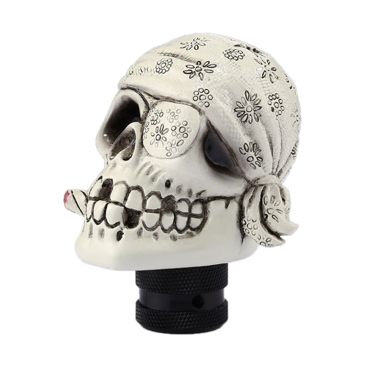 Pirate Skull Shaped Universal Vehicle Car Shifter Cover Manual Automatic Gear Shift Knob (White) - Shift Knob by PMC Jewellery | Online Shopping South Africa | PMC Jewellery | Buy Now Pay Later Mobicred