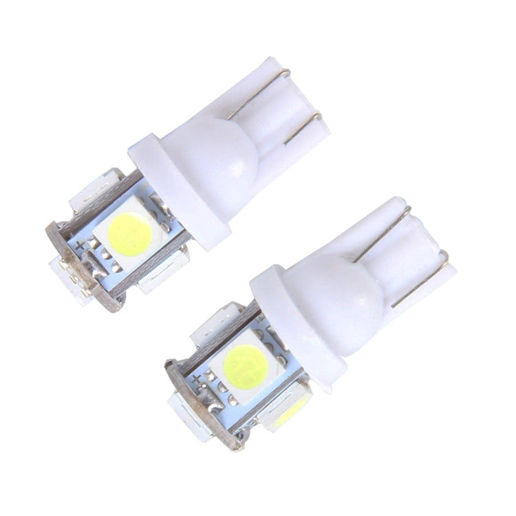 10PCS T10 3W 5500K SMD 5050 5 LED Car Clearance Lights Lamp, DC 12V(White Light) - Clearance Lights by PMC Jewellery | Online Shopping South Africa | PMC Jewellery | Buy Now Pay Later Mobicred