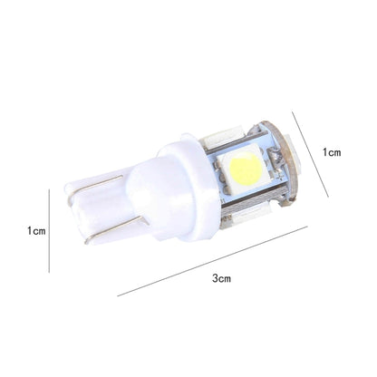 10PCS T10 3W 5500K SMD 5050 5 LED Car Clearance Lights Lamp, DC 12V(White Light) - Clearance Lights by PMC Jewellery | Online Shopping South Africa | PMC Jewellery | Buy Now Pay Later Mobicred