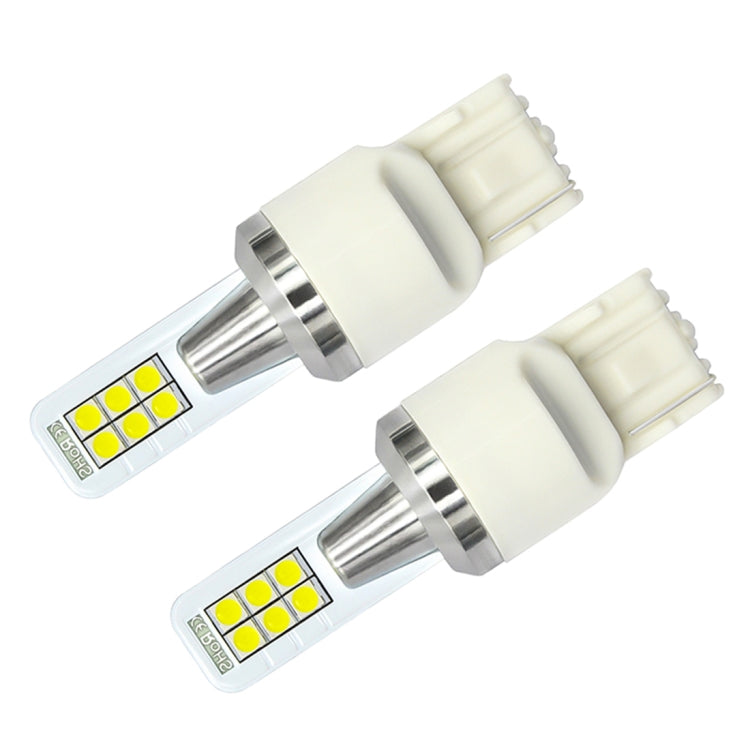 2 PCS T20 / 7440 12W 330LM Car Auto Turn Light Reversing Lights 12LEDs SMD-3030 Lamps, DC 12V-24V(Yellow Light) - Brake Lights by PMC Jewellery | Online Shopping South Africa | PMC Jewellery | Buy Now Pay Later Mobicred