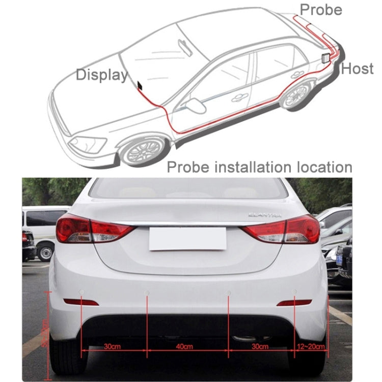 Car Voice Prompt Reverse Backup Radar System - Premium Quality 4 Parking Sensors Car Reverse Backup Radar System with LCD Display - Radar Detectors by PMC TechLife | Online Shopping South Africa | PMC TechLife | Buy Now Pay Later Mobicred