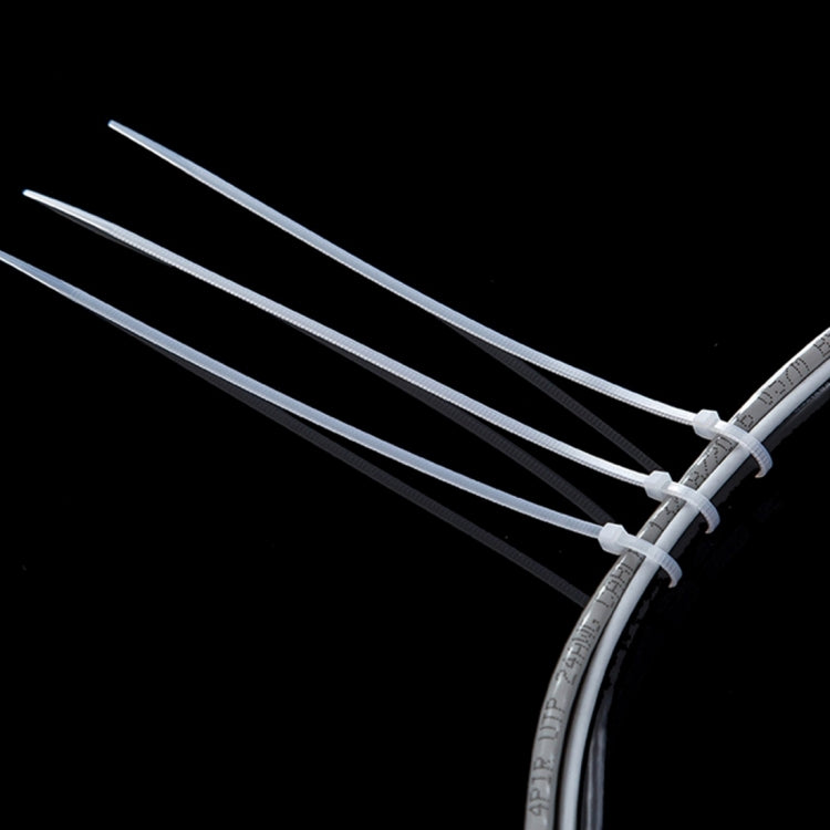 100pcs /Pack 8mm*200mm Nylon Cable Ties(Black) - Booster Cable & Clip by PMC TechLife | Online Shopping South Africa | PMC TechLife