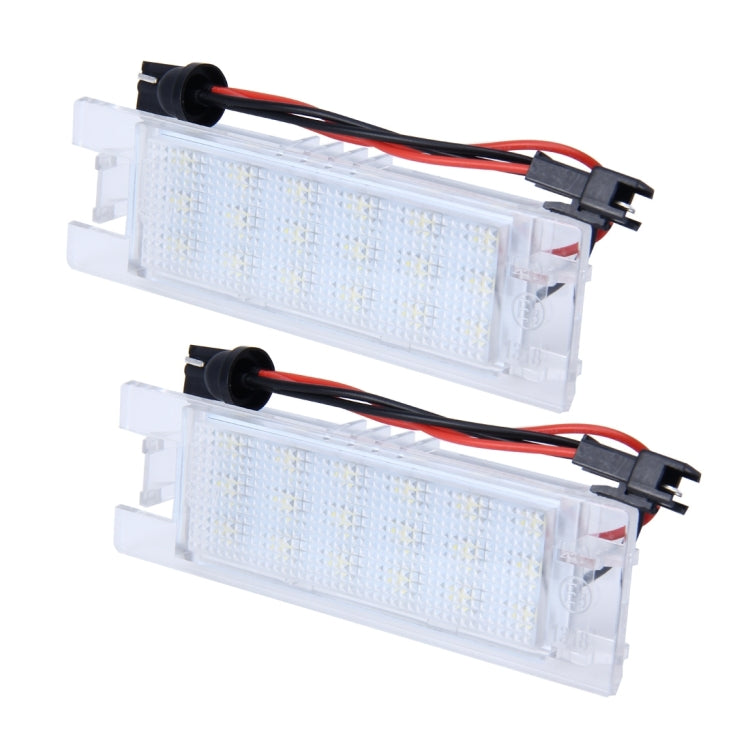 2 PCS License Plate Light with 24 SMD-3528 Lamps for Opel - License Plate Lights by PMC TechLife | Online Shopping South Africa | PMC TechLife | Buy Now Pay Later Mobicred