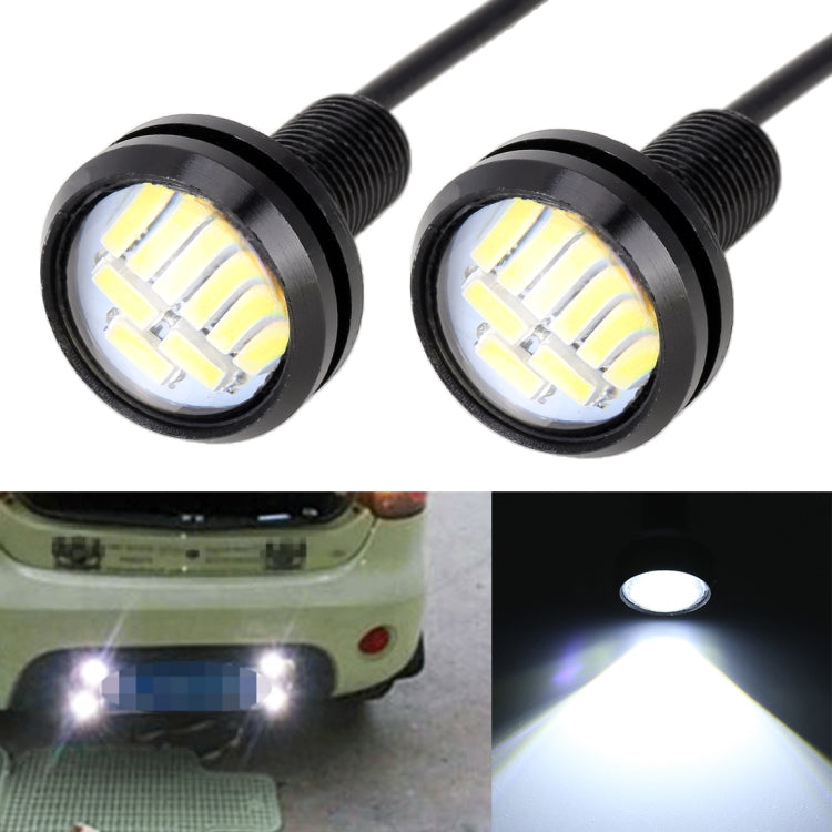 2 PCS 2W Car Auto Eagle Eyes Fog Light Turn Light with 12 SMD-4014 LED Lamps, DC 12V Cable Length: 55cm(White Light) - Eagle Eye Lamps by PMC Jewellery | Online Shopping South Africa | PMC Jewellery | Buy Now Pay Later Mobicred