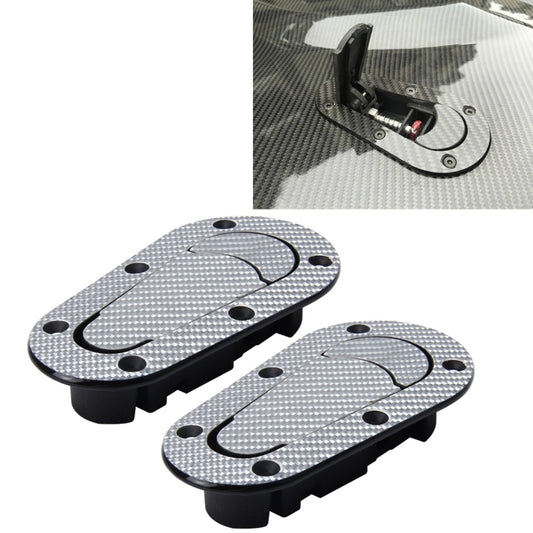 A Pair Car Carbon Fiber Cover Lock Modified Hood Lock General Racing Car Cover Lock - Locks & Hasps by PMC Jewellery | Online Shopping South Africa | PMC Jewellery