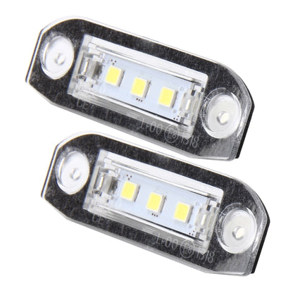 2 PCS License Plate Light with 3  SMD-5050 Lamps for Volvo,2W 120LM,6000K, DC12V(White Light) - License Plate Lights by PMC Jewellery | Online Shopping South Africa | PMC Jewellery | Buy Now Pay Later Mobicred