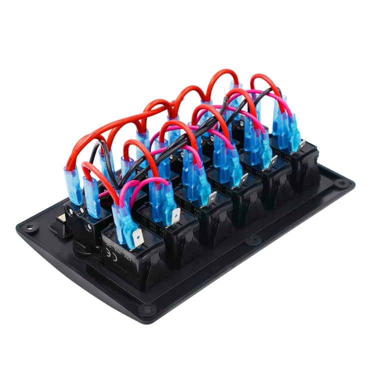 3Pin 6 Way Switches Combination Switch Panel with Light and Projector Lens for Car RV Marine Boat - Car Switches by PMC TechLife | Online Shopping South Africa | PMC TechLife