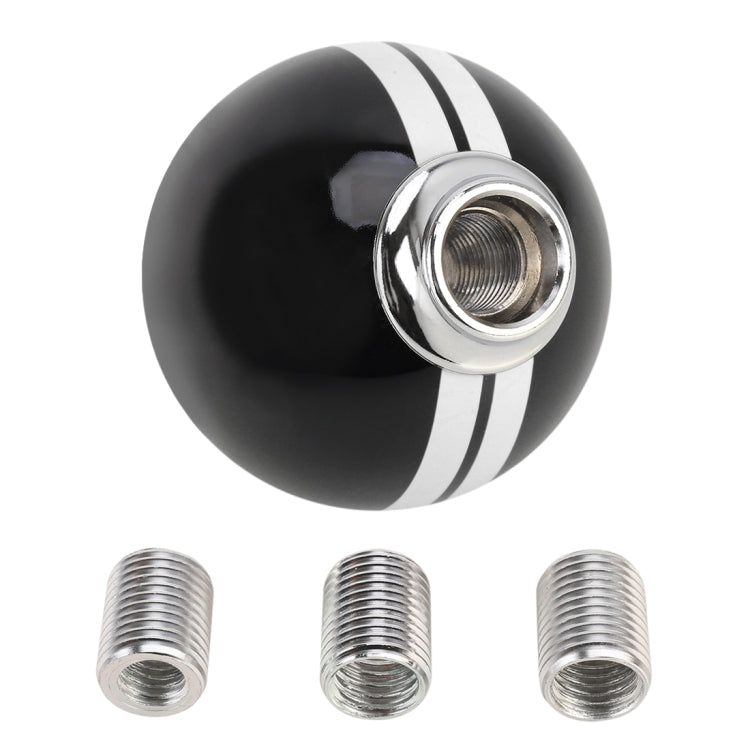 Universal Vehicle Ball Shape Modified Resin Shifter Manual 5-Speed Gear Shift Knob(Black White) - Shift Knob by PMC Jewellery | Online Shopping South Africa | PMC Jewellery | Buy Now Pay Later Mobicred