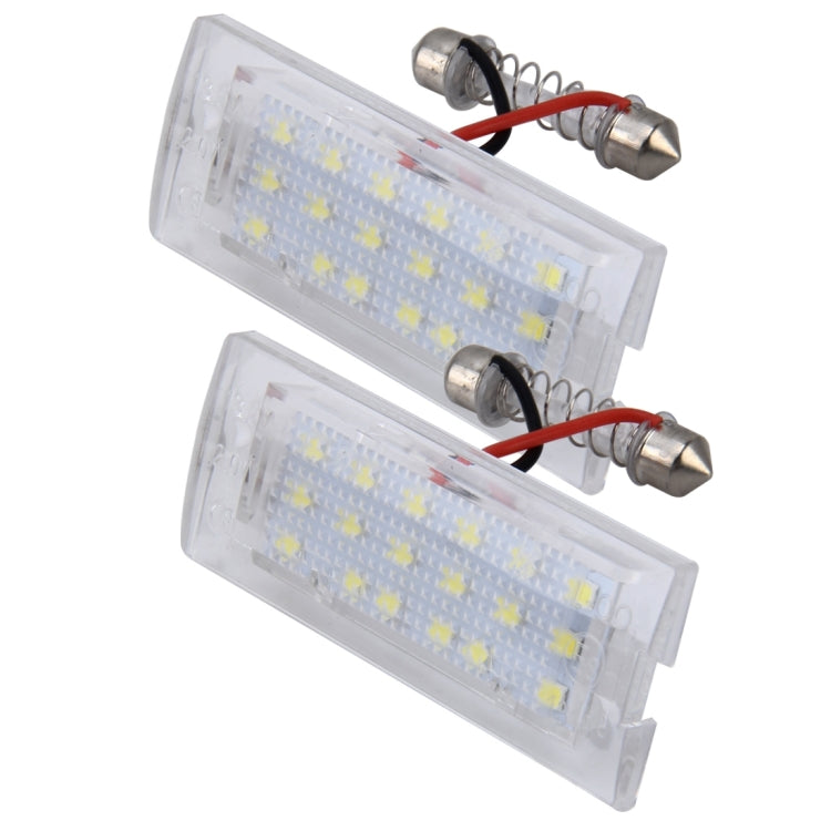 2 PCS License Plate Light with 18  SMD-3528 Lamps for BMW E53(X5),2W 120LM,6000K, DC12V (White Light) - License Plate Lights by PMC Jewellery | Online Shopping South Africa | PMC Jewellery | Buy Now Pay Later Mobicred