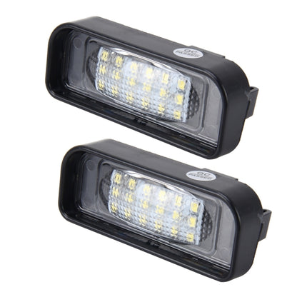 2 PCS License Plate Light with 18  SMD-3528 Lamps with Canbus for Mercedes-Benz W220,2W 120LM,6000K, DC12V(White Light) - License Plate Lights by PMC Jewellery | Online Shopping South Africa | PMC Jewellery | Buy Now Pay Later Mobicred