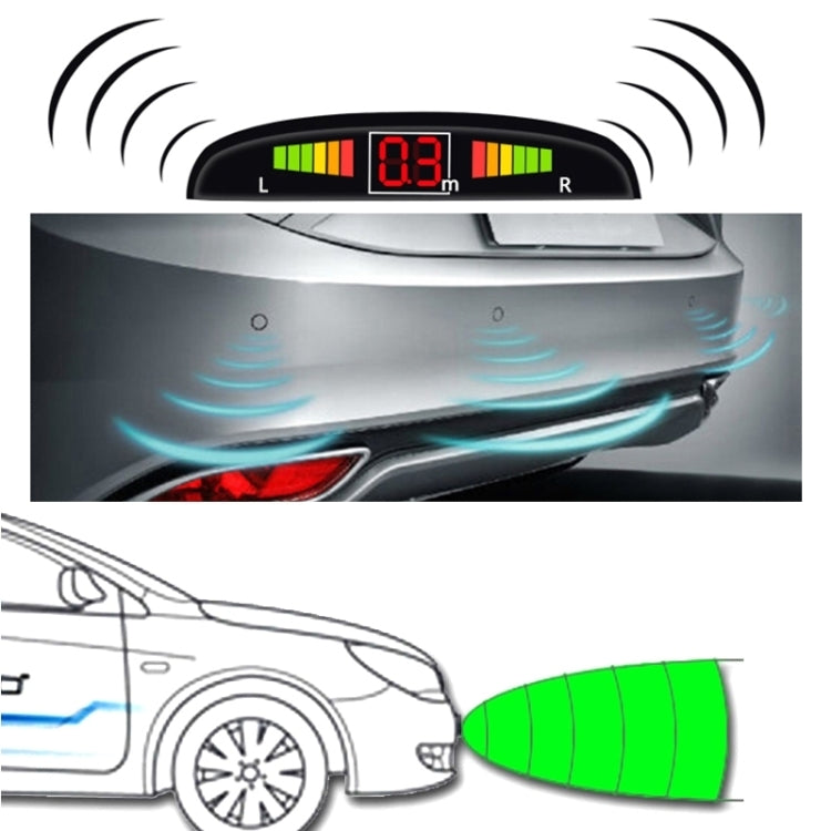 Car Buzzer Reverse Backup Radar System - Premium Quality 2 Parking Sensors Car Reverse Backup Radar System with LCD Display(Black) - Radar Detectors by PMC TechLife | Online Shopping South Africa | PMC TechLife | Buy Now Pay Later Mobicred