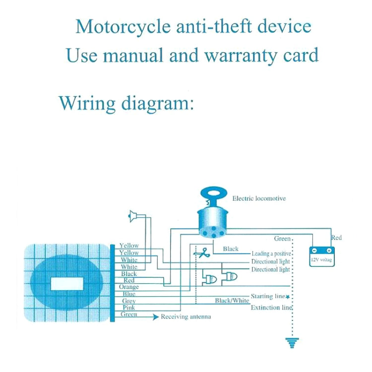 Motorcycle Smart Unidirectional Security Alarm System with Remote Control / Key - Theft Protection by PMC TechLife | Online Shopping South Africa | PMC TechLife | Buy Now Pay Later Mobicred