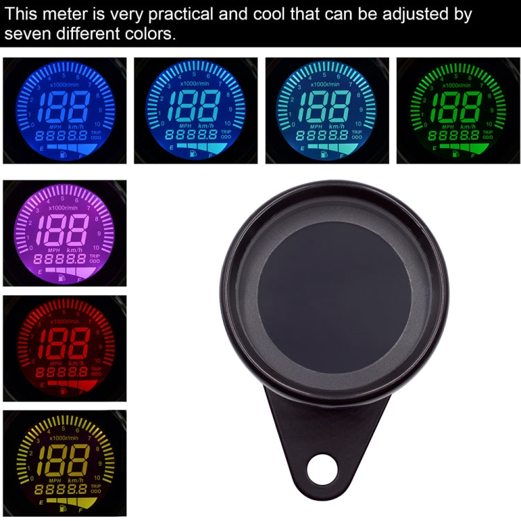 CS-636B1 Motorcycle Multi-functional Modification Instrumentation Motorcycle Odometer Speedometer Tachometer Oil Gauge (Black) - Electrical Instruments by PMC Jewellery | Online Shopping South Africa | PMC Jewellery | Buy Now Pay Later Mobicred
