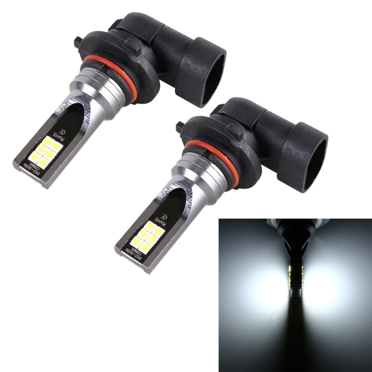 2 PCS 9006 DC12V-24V / 12W / 3000K / 800LM 12LEDs SMD-3030 Car LED Fog Light (White Light) - Fog / Driving Lights by PMC Jewellery | Online Shopping South Africa | PMC Jewellery | Buy Now Pay Later Mobicred