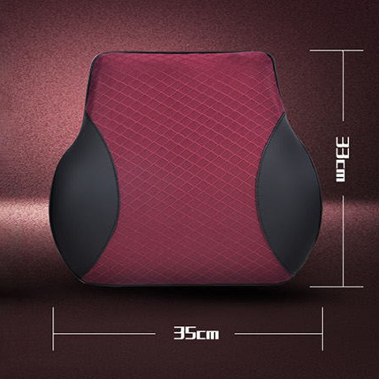 Four Seasons Breathable Memory Foam Car Lumbar Pillow Polyester Pillow (Yellow) - Seat Accessories by PMC TechLife | Online Shopping South Africa | PMC TechLife | Buy Now Pay Later Mobicred