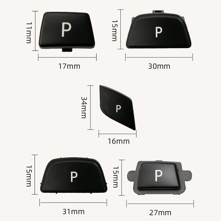 Car Gear Lever Auto Parking Button Letter P Cap for BMW 5 Series 2002-2010, Left Driving(Black) - Car Switches by PMC Jewellery | Online Shopping South Africa | PMC Jewellery | Buy Now Pay Later Mobicred