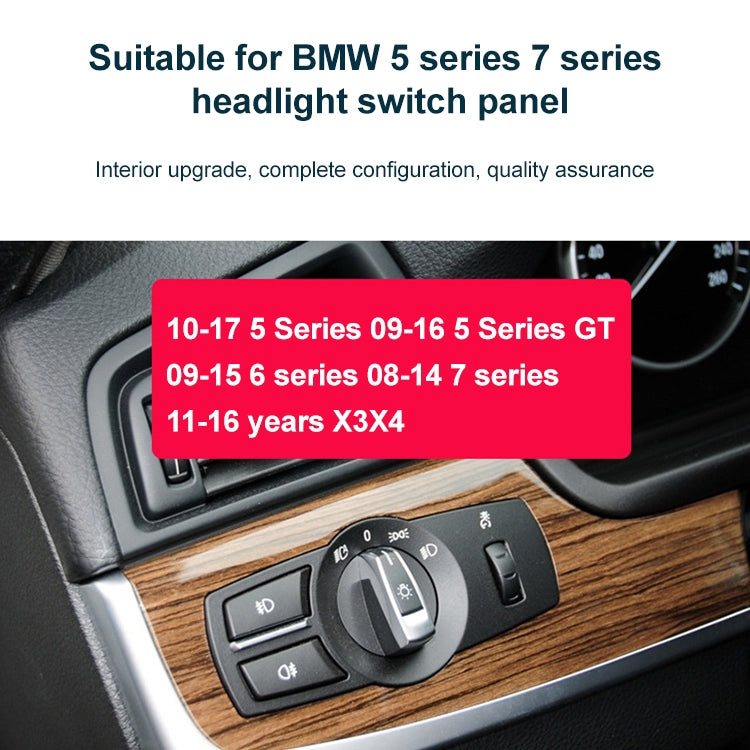 Car Headlight Switch Panel for BMW 5 Series 2010-2017, Left Driving Standard Version - Car Light Accessories by PMC Jewellery | Online Shopping South Africa | PMC Jewellery