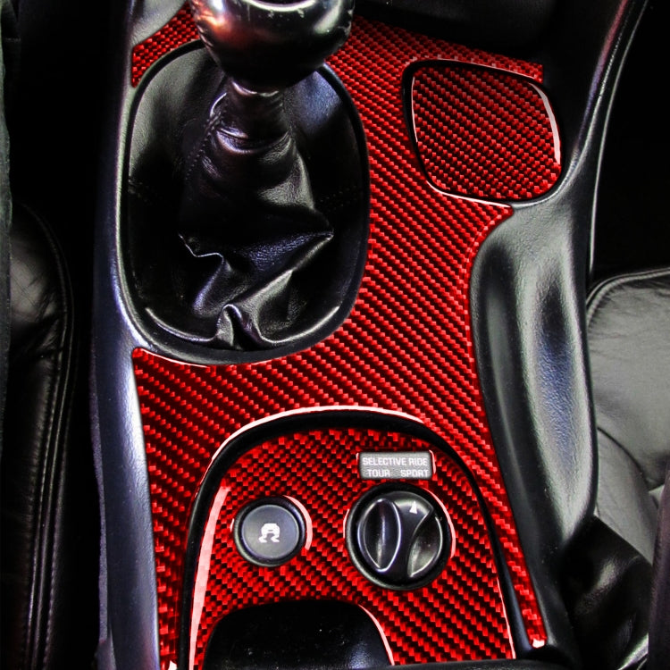 3 in 1 Carbon Fiber Car Gear Panel Sticker Kits B for Chevrolet Corvette C5 1998-2004, Left Drive (Red) - Car Interior Mouldings by PMC Jewellery | Online Shopping South Africa | PMC Jewellery | Buy Now Pay Later Mobicred